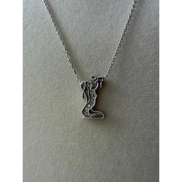 Jewelry - Mother and Child Pendant Necklace Silver Tone Crystal Accents Motherhood Jewelry